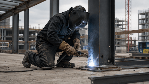 Laswerk op de bouw
